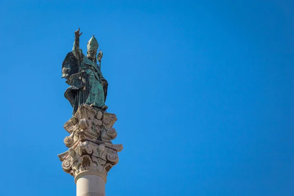 Santo Oronzo Column in Lecce, Italy — Stock Photo, Image