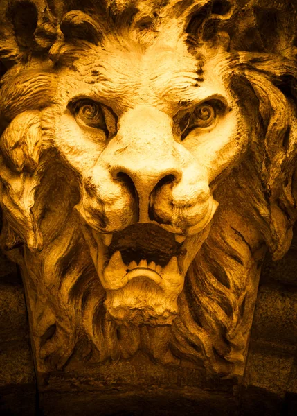 Tête de démon en forme de lion — Photo