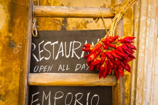 Italiaans Restaurant Blackboard — Stockfoto