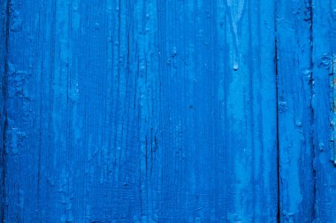 Mavi ahşap doku yapısı ve çatlaklar ile.