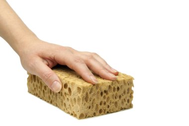 el ile sarı sünger