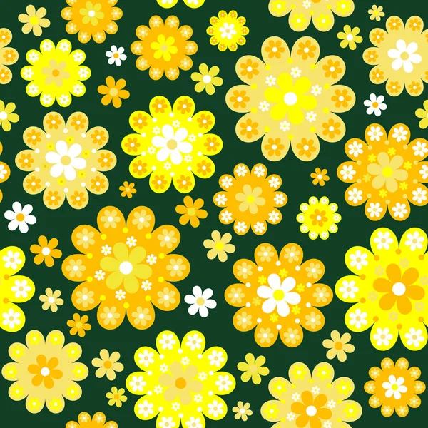 Yellow flowers background — Stock Vector