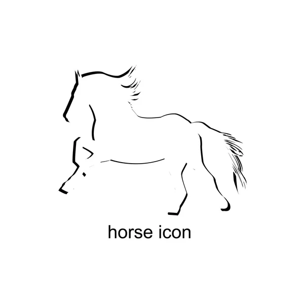 Иконка лошади на белом фоне — стоковый вектор