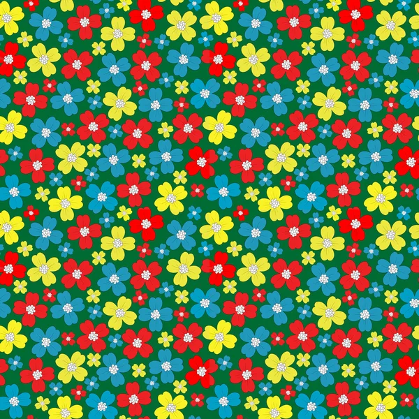 Naadloze patroon met gestileerde bloemen, florale achtergrond — Stockvector