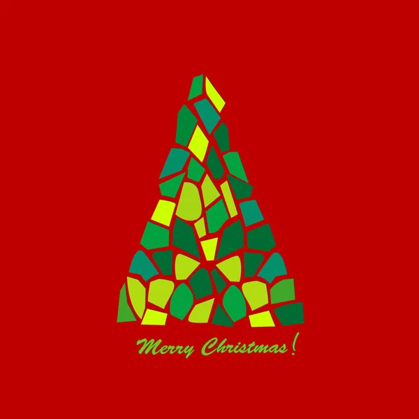 抽象马赛克的圣诞树 — 图库矢量图片