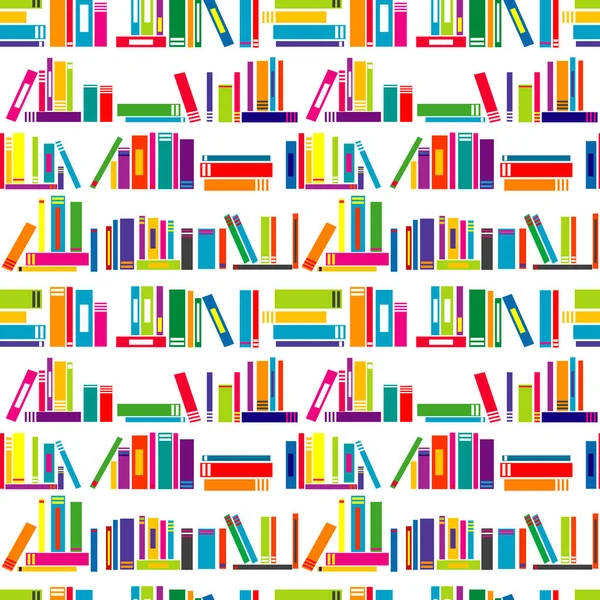 Fondo colorido con libros estilizados — Vector de stock