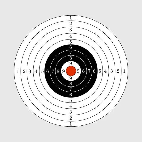 Ilustração do alvo para competição de tiro ao alvo esportivo — Vetor de Stock