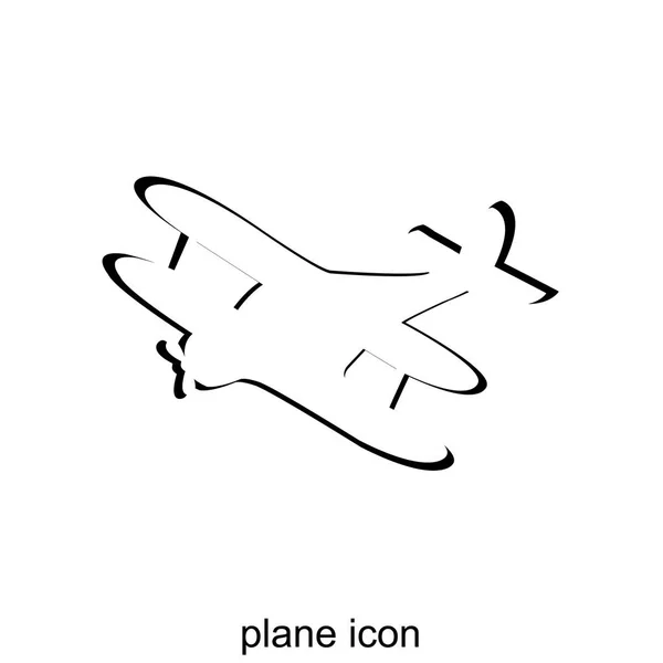 Ikona letadlo na bílém pozadí — Stockový vektor