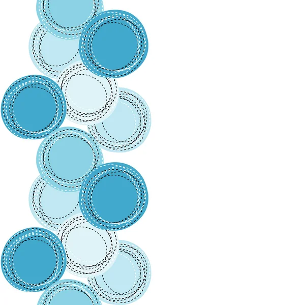 Niebieski do szycia okrągłe kształty — Wektor stockowy