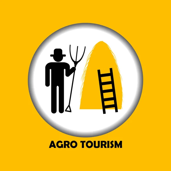 Icono del agroturismo — Vector de stock