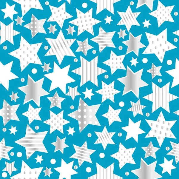 Seamless pattern background with stylized stars — Stock Vector