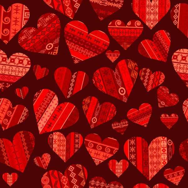 Красные сердца без седла — стоковый вектор