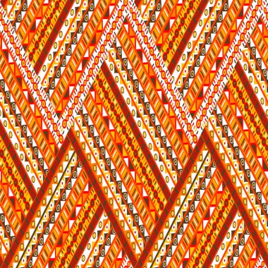 Öğeleri zig zag desen doodle