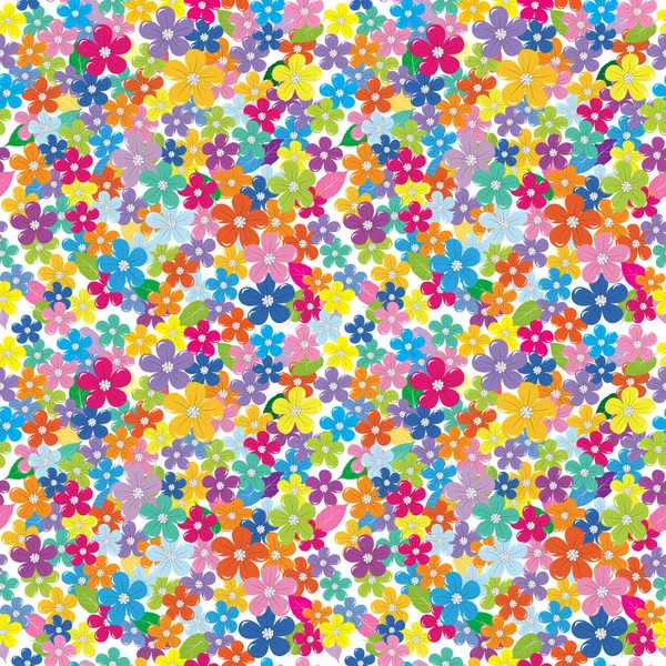 Vícebarevné květinový vzor bezešvé — Stockový vektor