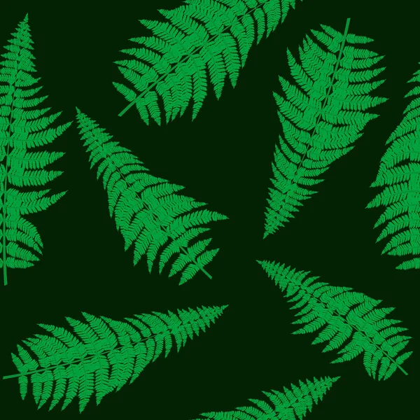 Seamless background with green fern — Stock Photo, Image