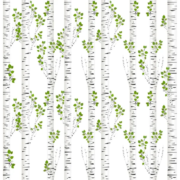 Berken stammen achtergrond — Stockvector