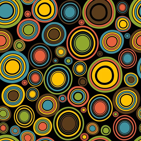 Vintage abstracte naadloze patroon met cirkels — Stockvector