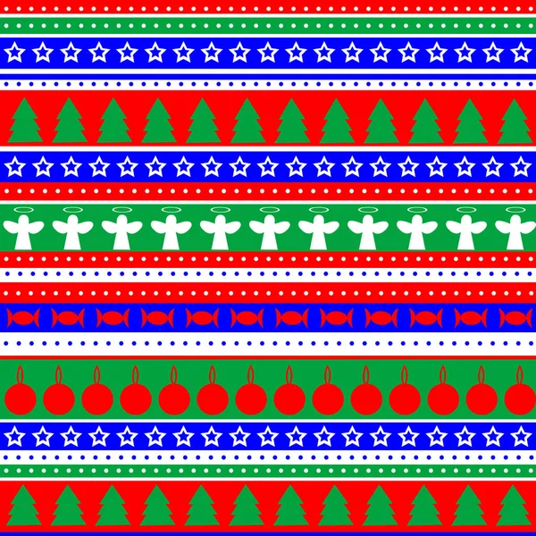 Verpakken van papieren naadloze patroon voor Kerstcadeaus — Stockvector
