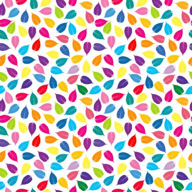 Renkli yaprakları, seamless modeli ile renkli arka plan