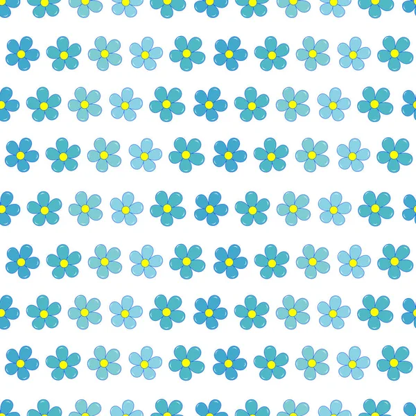 Forget-me-not flowers seamless pattern — Stock Vector