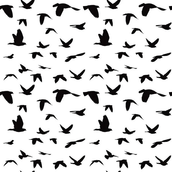 Flock of doves seamless pattern — Stock Vector