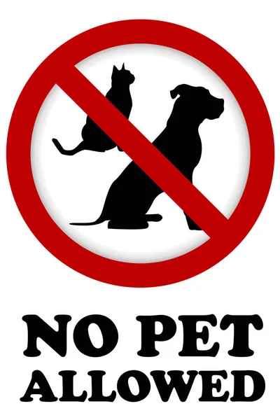 No pet allowed sign — Stock Vector