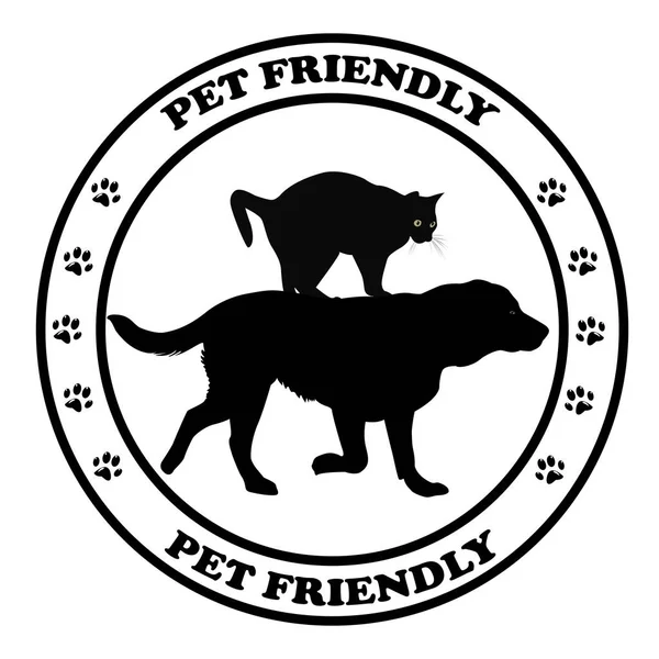 Pet friendly signe rond — Image vectorielle