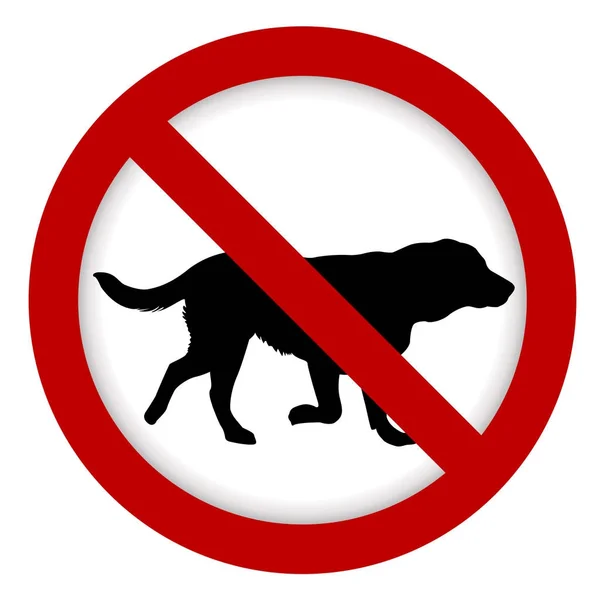 Interdiction illustration de signe de chien — Image vectorielle