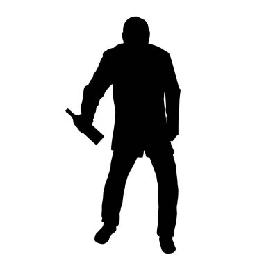 sarhoş adam silüeti