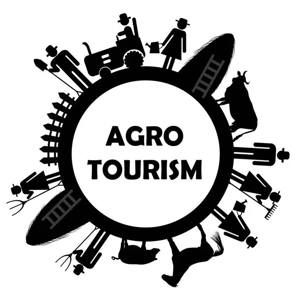 Agro-toerisme-pictogram — Stockvector