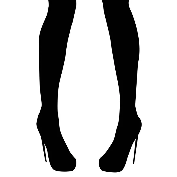 Jambes de femme en chaussures à talons hauts — Image vectorielle