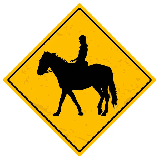 Häst rider tecken — Stock vektor
