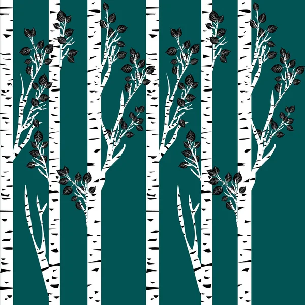 Björk träd bakgrund — Stock vektor