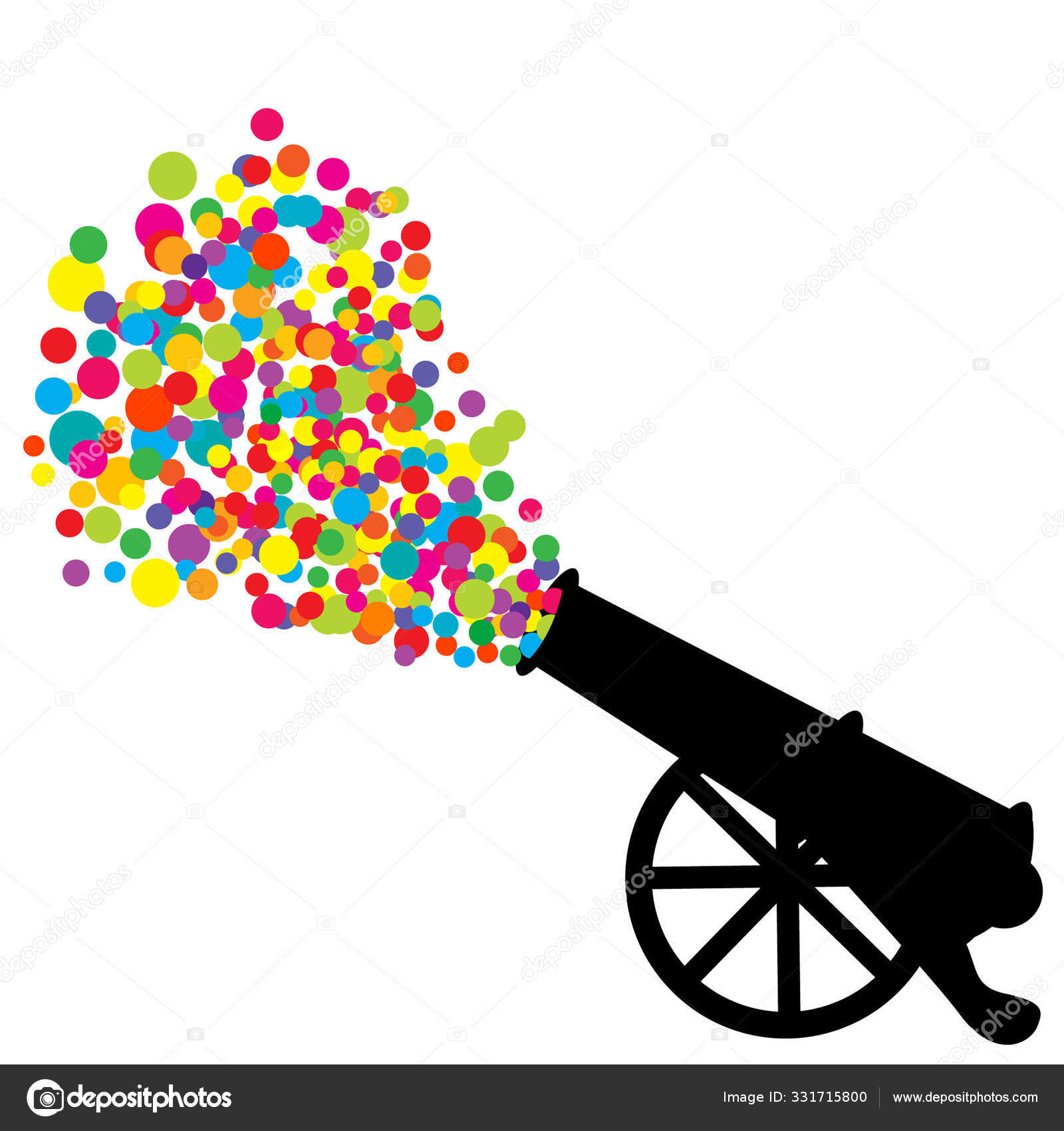 Canon à Confettis Stock Illustration