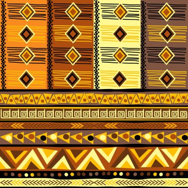 Afrika geometrik motifleri ile dekoratif arkaplan