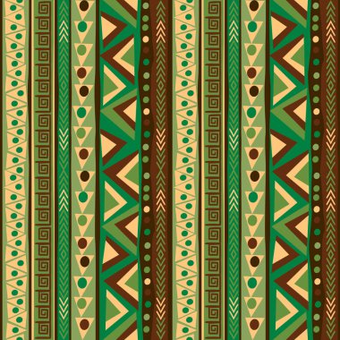 Dikey etnik motiflere sahip desen