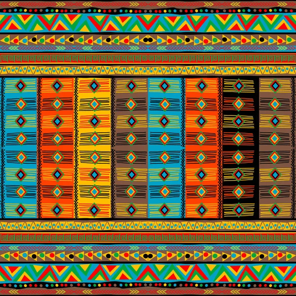 Colorido patrón oriental con motivos étnicos — Archivo Imágenes Vectoriales