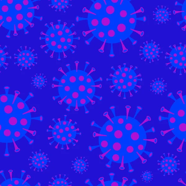 Fond Abstrait Sans Couture Avec Monde Stylisé Coronavirus Covid — Image vectorielle