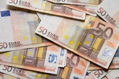 50 Euro banknot Close-Up.