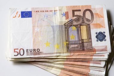 50 Euro banknot Close-Up.