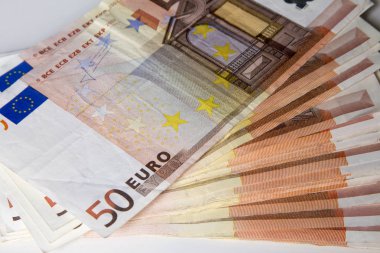50 Euro banknot Close-Up.