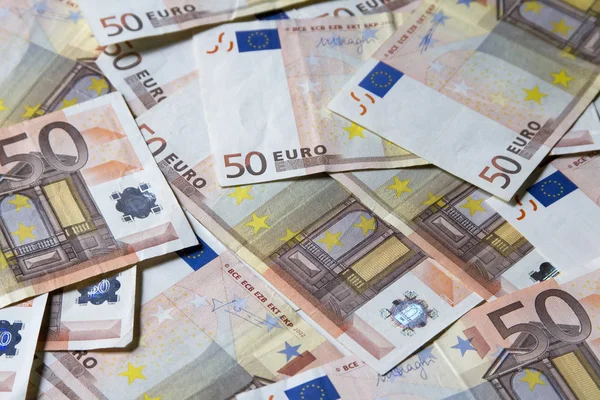 50 Euro banknot Close-Up.