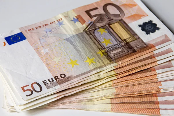 50 Euro banknot Close-Up.