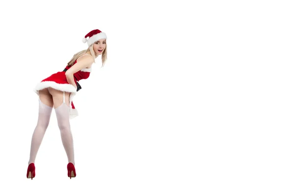 Ragazza bionda in costume di Natale — Foto Stock