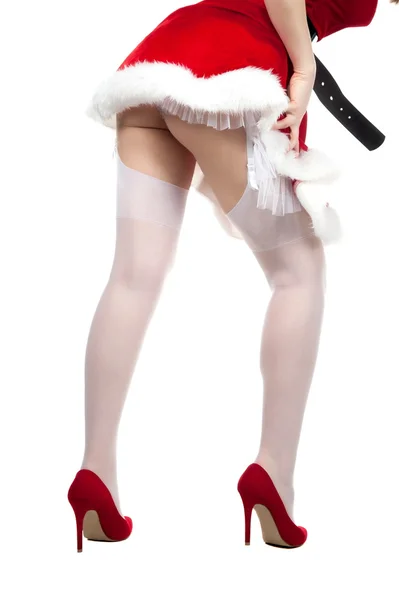 Ragazza bionda in costume di Natale — Foto Stock