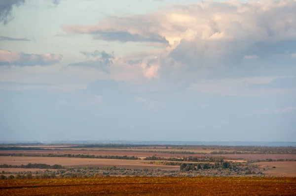 Autumn landscape with clouds — Stock Photo, Image