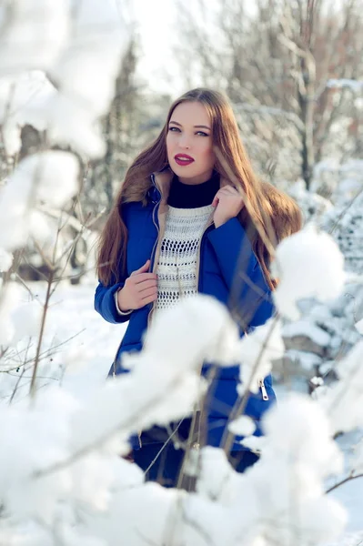 Menina de inverno bonita — Fotografia de Stock