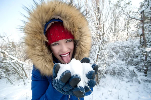 Beautiful winter girl — Stock Photo, Image
