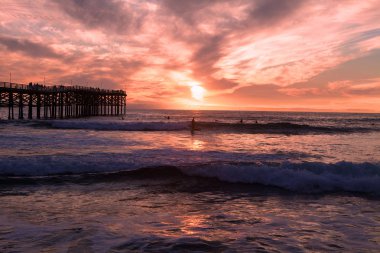 Pasifik Sahil günbatımı