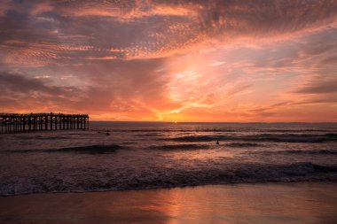 Pasifik Sahil günbatımı